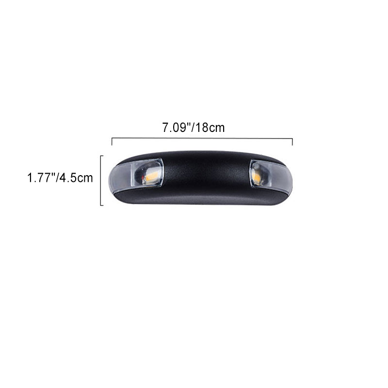 Zeitgenössische Einfachheit rechteckige Aluminiumglas LED Wandleuchte Lampe für Garten 