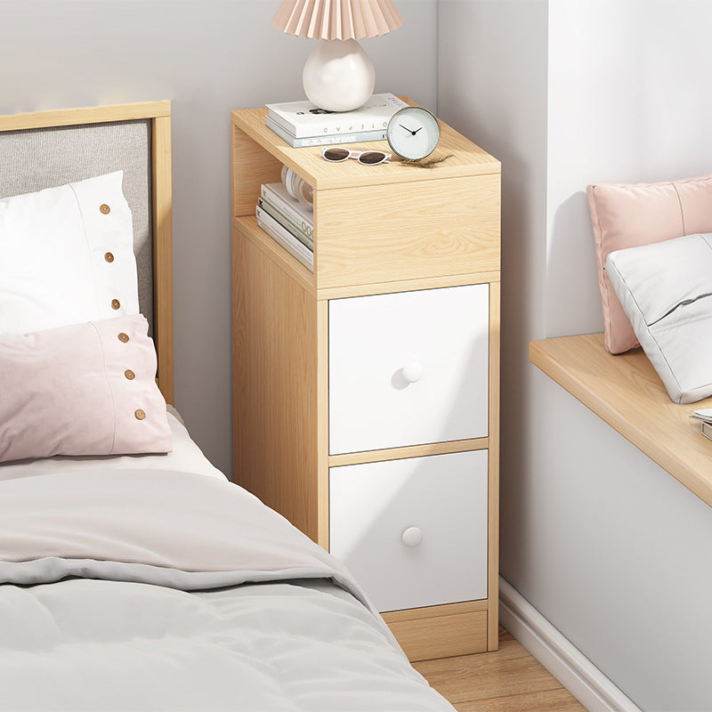 Moderner minimalistischer rechteckiger Platten-Nachttisch mit 1/2/3 Schubladen für die Bettseite 