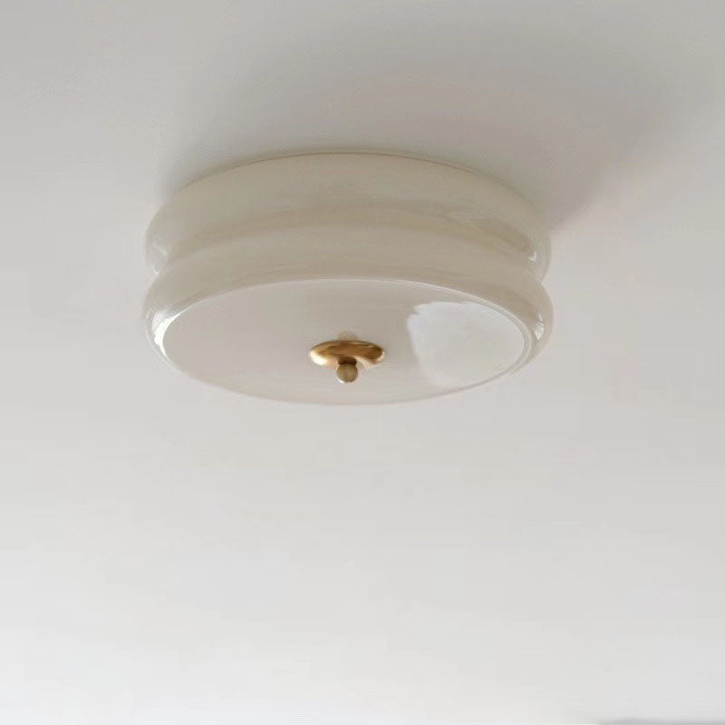 Luz de techo LED empotrada redonda de hierro y vidrio minimalista moderna para sala de estar 