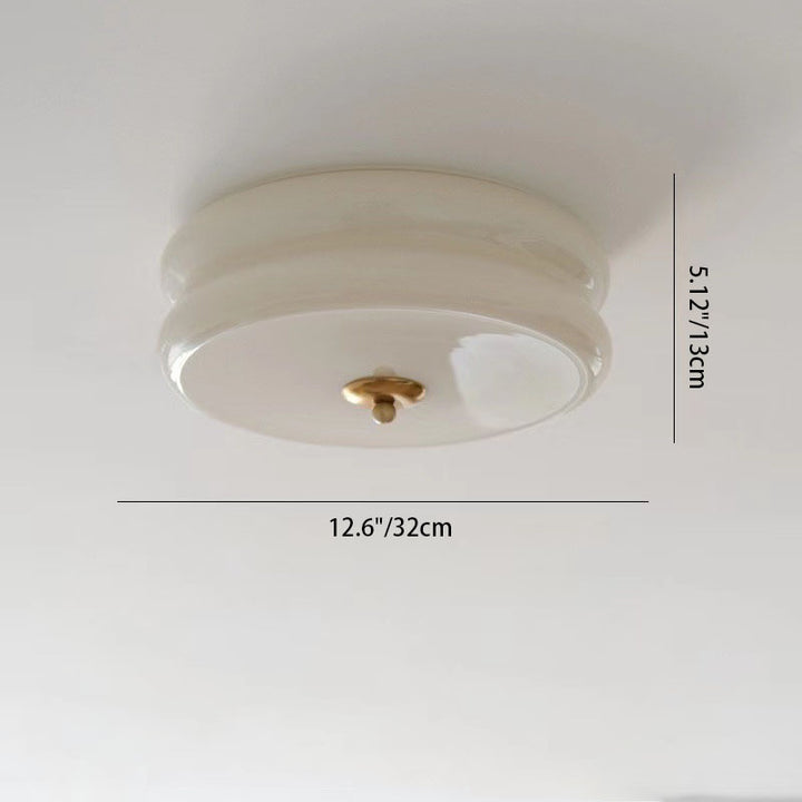 Luz de techo LED empotrada redonda de hierro y vidrio minimalista moderna para sala de estar 