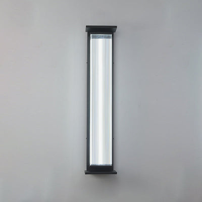 Applique murale LED en acier inoxydable acrylique rectangulaire étanche minimaliste moderne pour patio extérieur 
