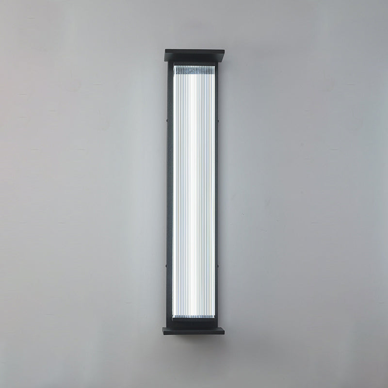 Applique murale LED en acier inoxydable acrylique rectangulaire étanche minimaliste moderne pour patio extérieur 