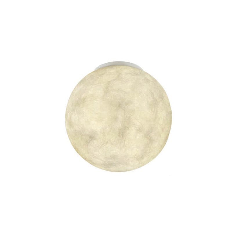 Creative Simplicity Star Moon Design Glass Shade Resin LED Flush Mount Ceiling Light