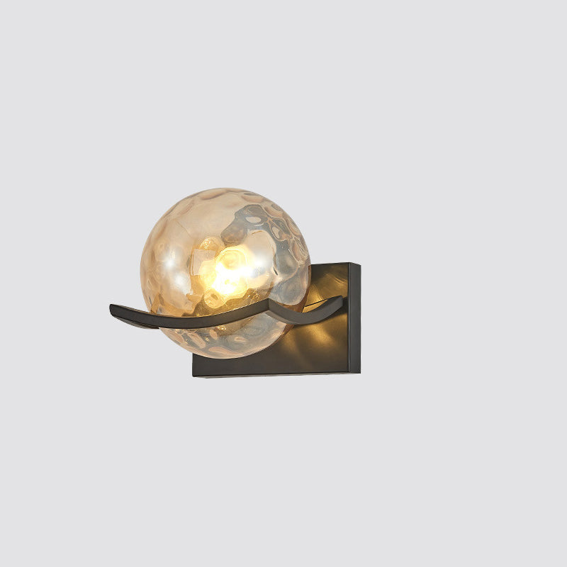 Moderne Einfachheit Eisen Wasser Muster Glas Ball Schatten 1-Licht Wand Leuchte Lampe Für Schlafzimmer 
