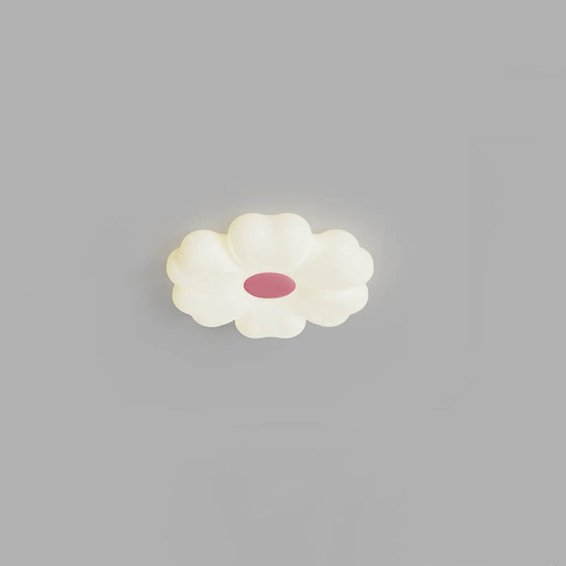 Contemporary Creative Flower Shape PE Iron LED Flush Mount Ceiling Light for Bedroom