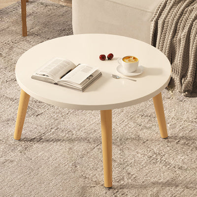 Moderner minimalistischer runder Beistelltisch aus Marmorfurnier mit 1 Ebene für das Wohnzimmer 