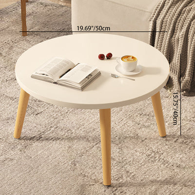 Moderner minimalistischer runder Beistelltisch aus Marmorfurnier mit 1 Ebene für das Wohnzimmer 