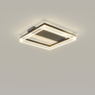 Moderne minimalistische Aluminium Eisen Acryl quadratische rechteckige LED Unterputz Deckenleuchte für Wohnzimmer 