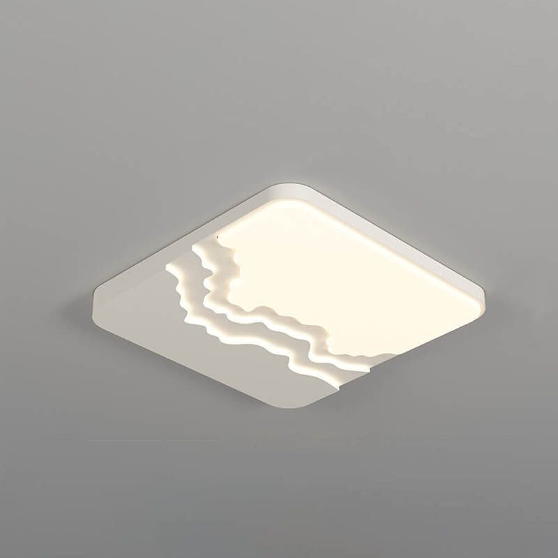 Modern Minimalist Creative Acrylic Wave LED Flush Mount Ceiling Light