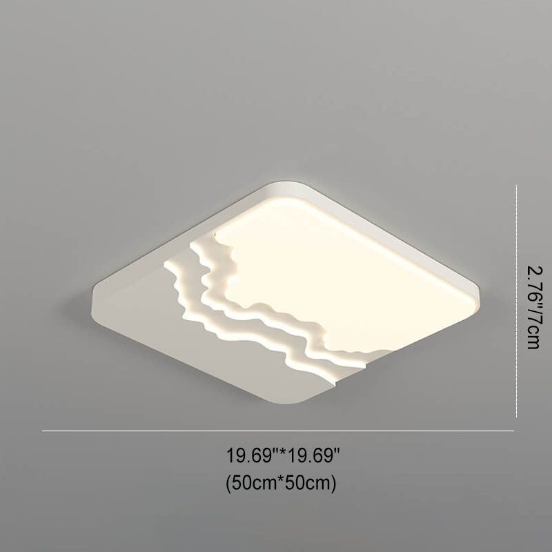 Modern Minimalist Creative Acrylic Wave LED Flush Mount Ceiling Light