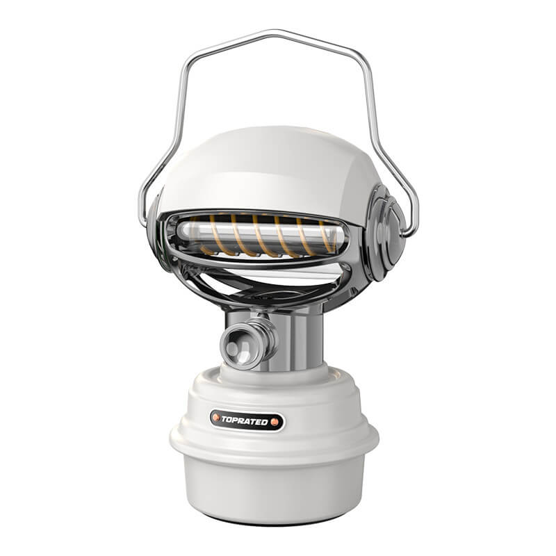 Tragbare Outdoor-Edelstahl-drehbare Lampenschirm LED-wiederaufladbare Campinglampe 