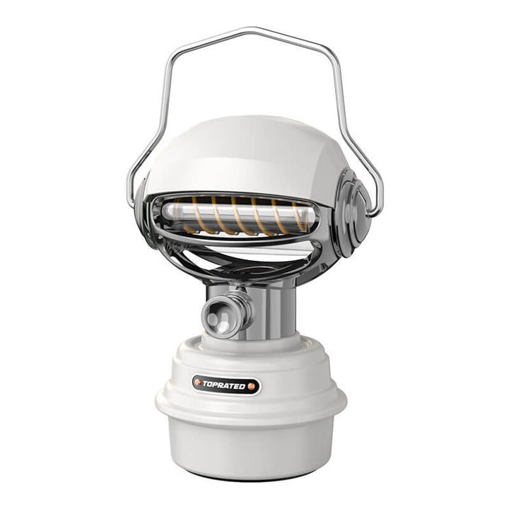 Tragbare Outdoor-Edelstahl-drehbare Lampenschirm LED-wiederaufladbare Campinglampe 