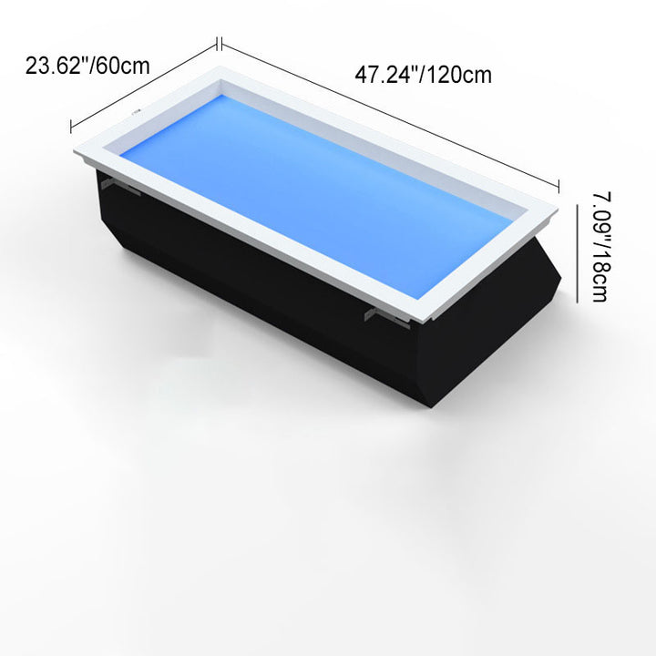 Plafonnier LED encastré bleu ciel moderne minimaliste intelligent en métal pour salon 