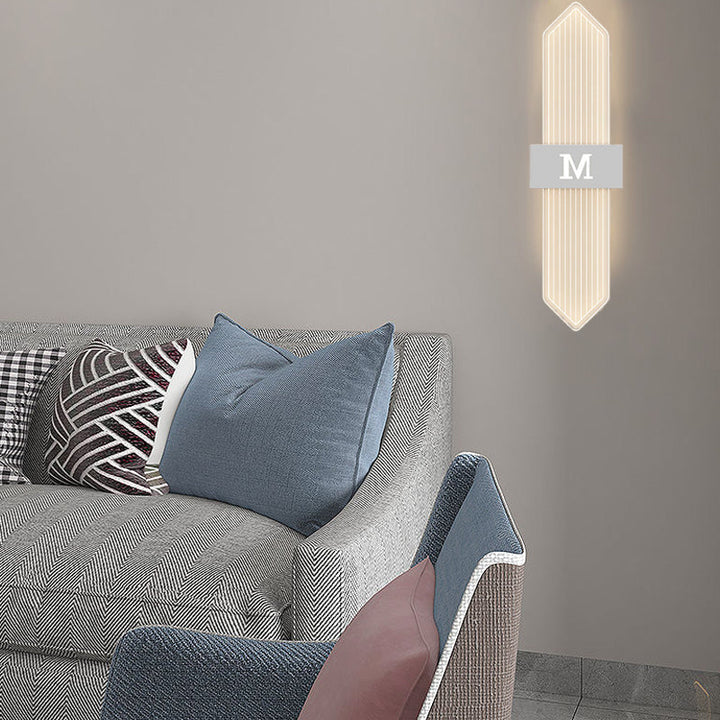 Applique murale LED moderne de luxe en fer acrylique elliptique pour salon 