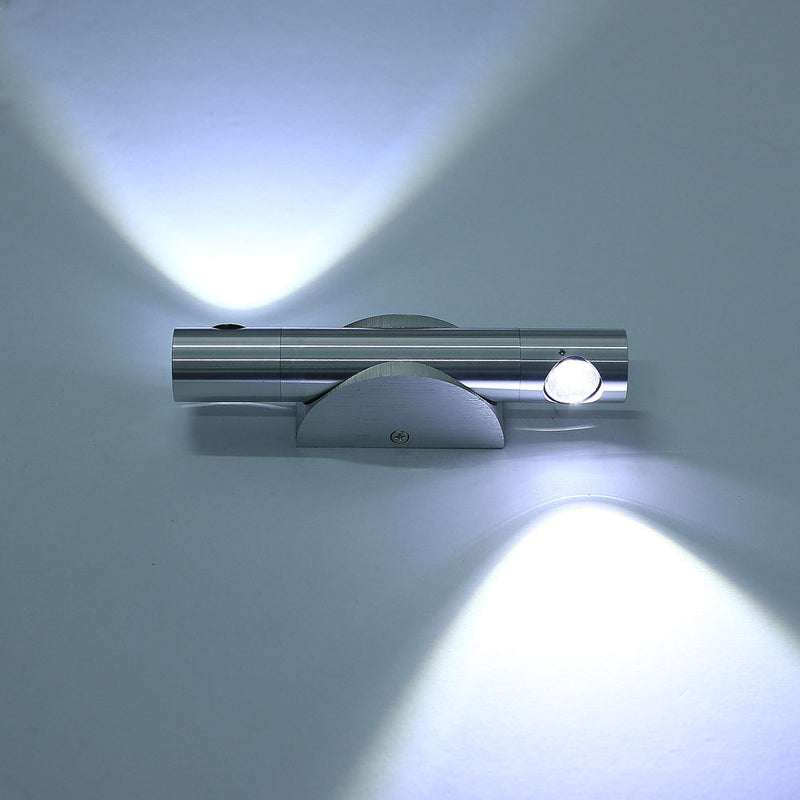 Moderne Einfachheit Zylinder einstellbare Winkel Aluminium LED Wandleuchte Lampe für Schlafzimmer 