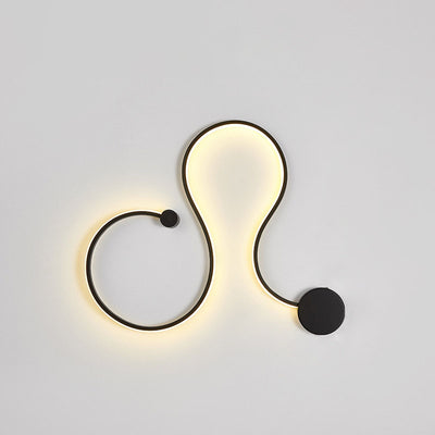 Contemporary Nordic Aluminum Silicone Lines LED Wall Sconce Lamp For Living Room