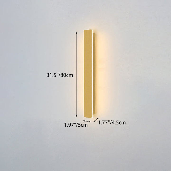 Applique murale LED étanche en fer acrylique, moderne et Simple, longue bande dorée, pour l&