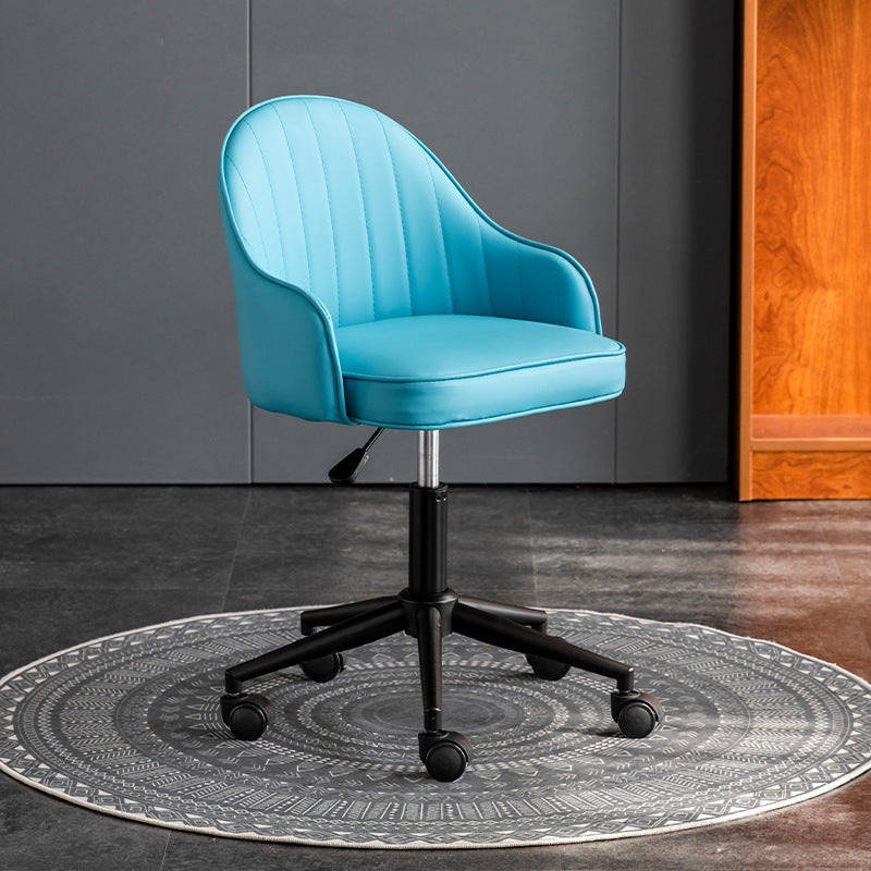 Simplicité Moderne Similicuir Éponge Acier Inoxydable SGS Chaise de Bureau Dossier Mobile Pour Maison Bureau 