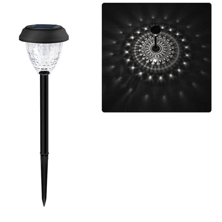 Luz LED para Paisaje Exterior con Inserto de Suelo de Plástico en Forma de Cono Impermeable Solar 