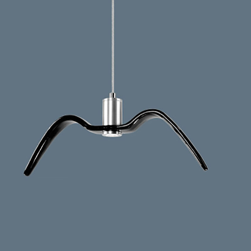 Personnalité créative nordique Suspension LED en fer forgé avec mouette 