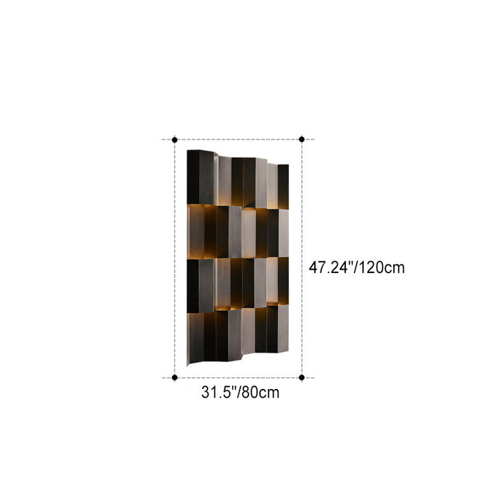 Lámpara de apliqué de pared LED rectangular de acero inoxidable, retro contemporánea e impermeable, para patio exterior 