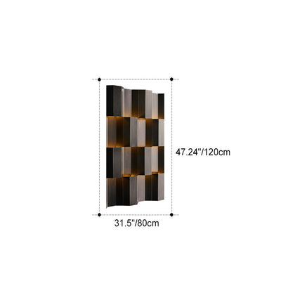 Applique murale LED rectangulaire en aluminium étanche rétro contemporain pour patio extérieur 