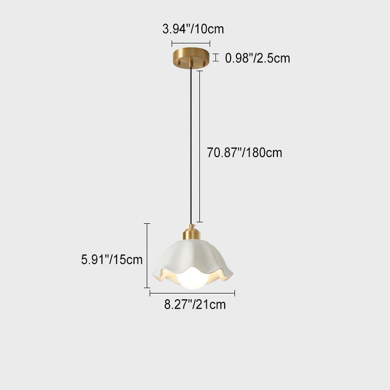 Contemporary Scandinavian Floral All Brass Glass 1/3 Light Island Light Chandelier For Dining Room