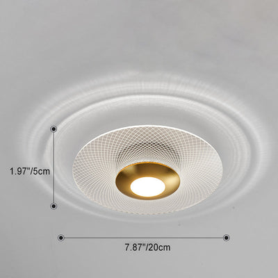 Luz de techo LED semi-empotrada moderna minimalista redonda cuadrada de flores de acrílico y metal para dormitorio 