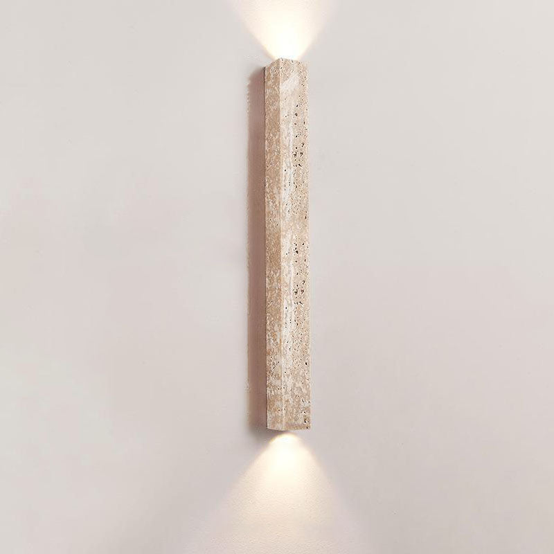 Traditionelle japanische Langstreifen-Gelber Travertin 2-Lichter für den Flur 