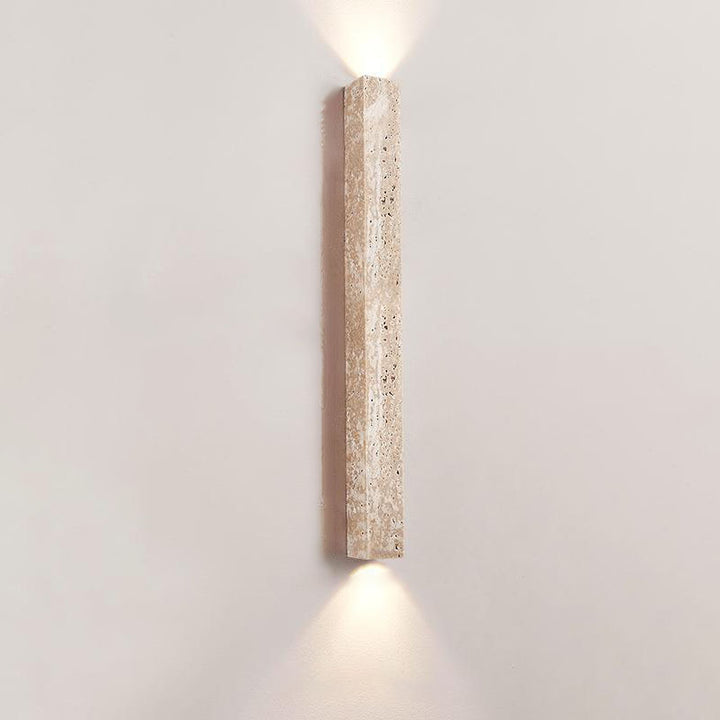Traditionelle japanische Langstreifen-Gelber Travertin 2-Lichter für den Flur 