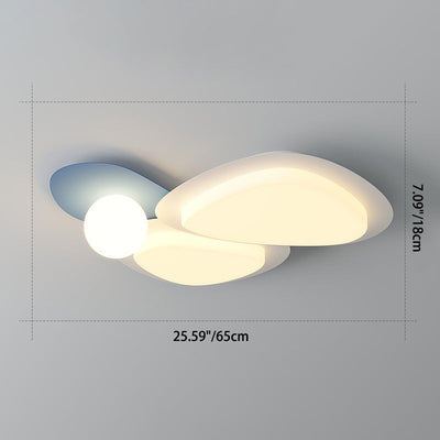 Moderne minimalistische unregelmäßige runde Kombination Eisen Acryl LED Unterputz Deckenleuchte für Wohnzimmer 