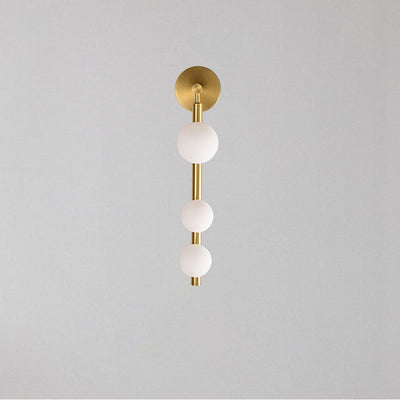 Lámpara de Aplique de Pared de Bola de Vidrio de Hierro de Simplicidad Moderna 3/5/7 Luces Para Sala de Estar 