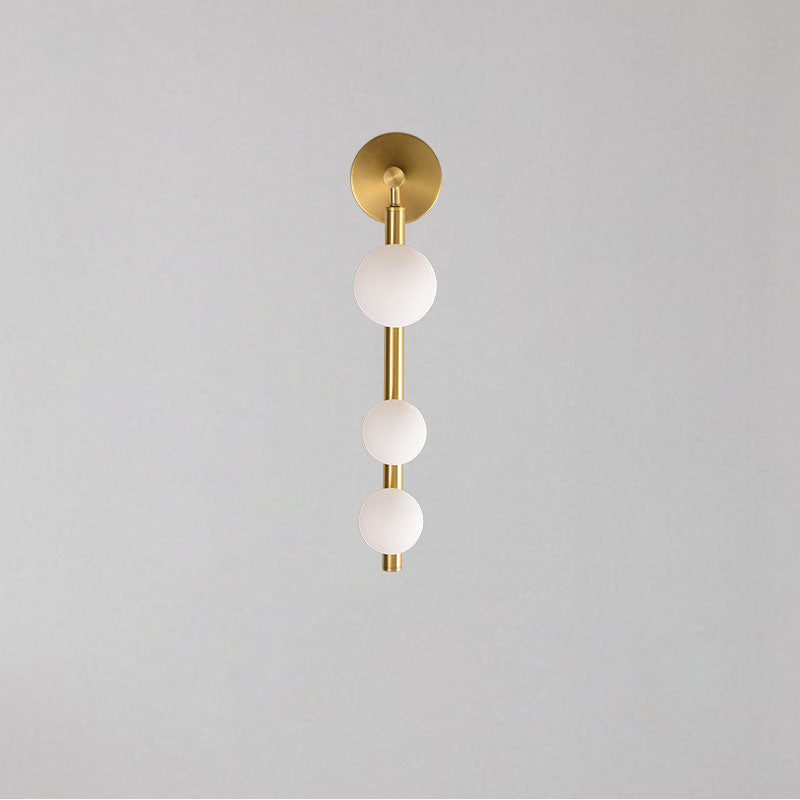 Lámpara de Aplique de Pared de Bola de Vidrio de Hierro de Simplicidad Moderna 3/5/7 Luces Para Sala de Estar 