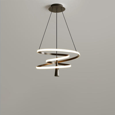 Moderne minimalistische Kreis konische Eisen Acryl LED Kronleuchter für Wohnzimmer 