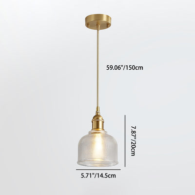 Moderner minimalistischer zylindrischer trapezförmiger Messingglas-Kronleuchter mit 1/2/3 Lichtern für das Esszimmer 