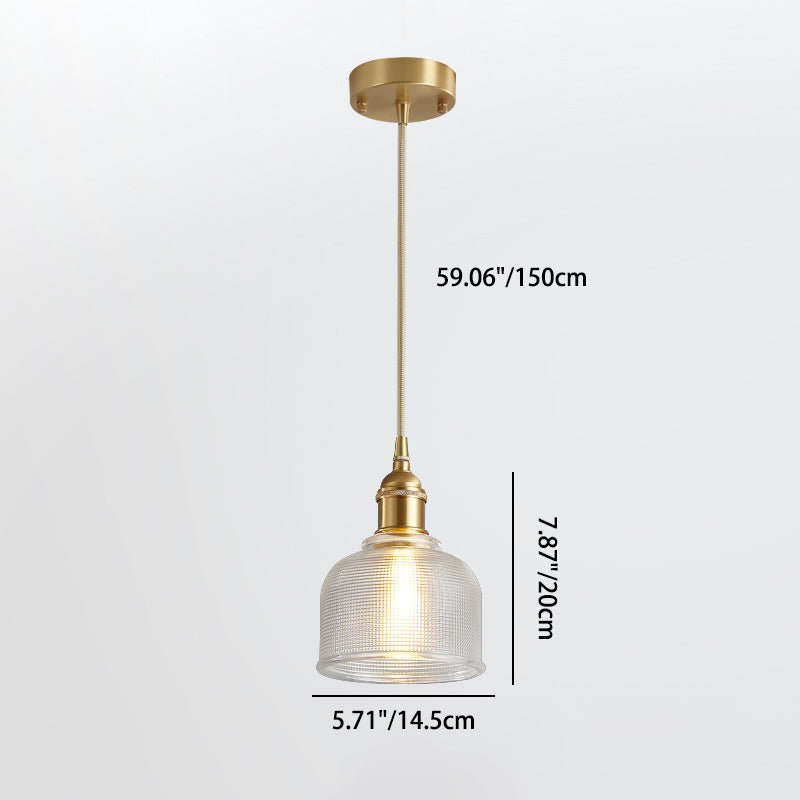 Moderner minimalistischer zylindrischer trapezförmiger Messingglas-Kronleuchter mit 1/2/3 Lichtern für das Esszimmer 