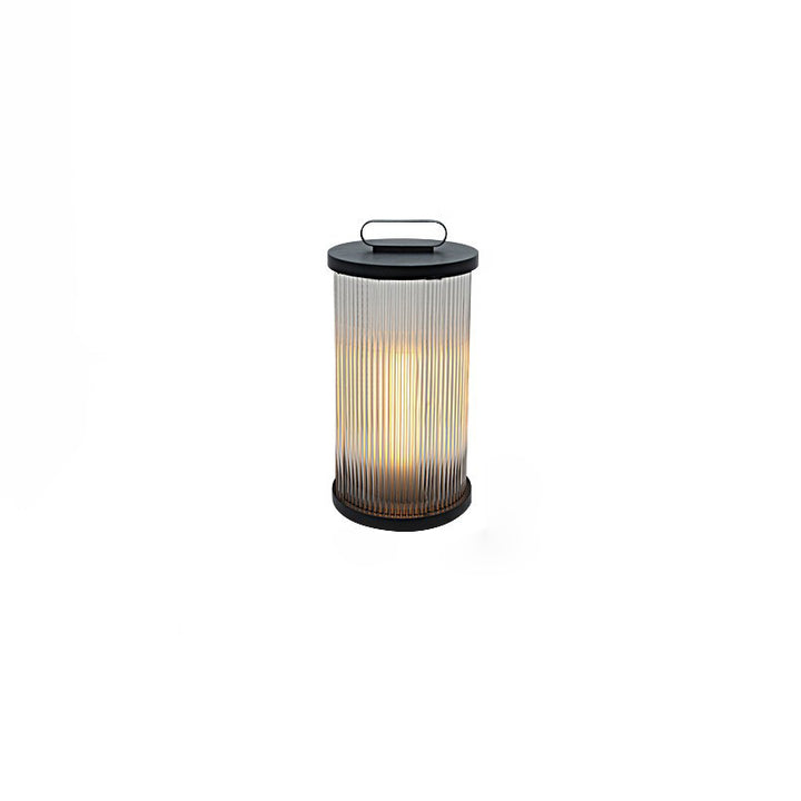 Modern Simplicity Cylinder Glass Steel 1-Light Landscape Light For Outdoor Patio