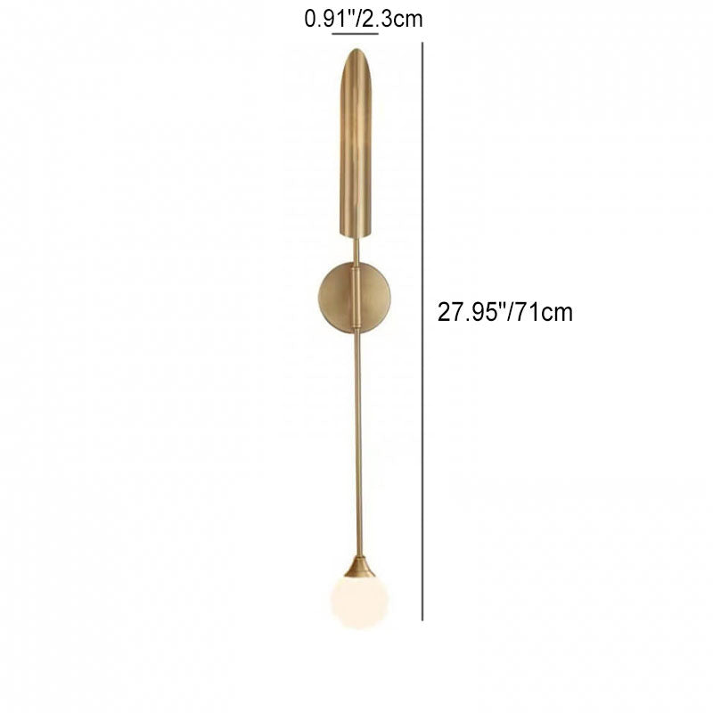 Modern Luxury Gold Iron Lampshade Cylinder 1/2-Light Wall Sconce Lamp