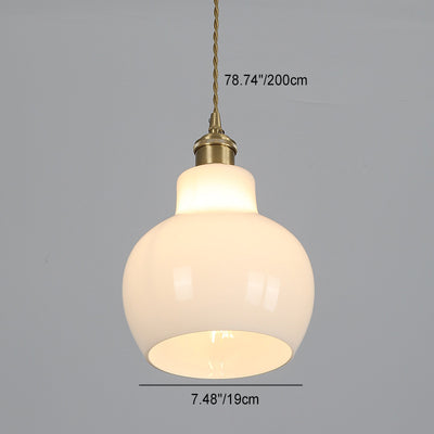 Lámpara colgante de 1 luz de vidrio de latón en forma de flor minimalista moderna para dormitorio 