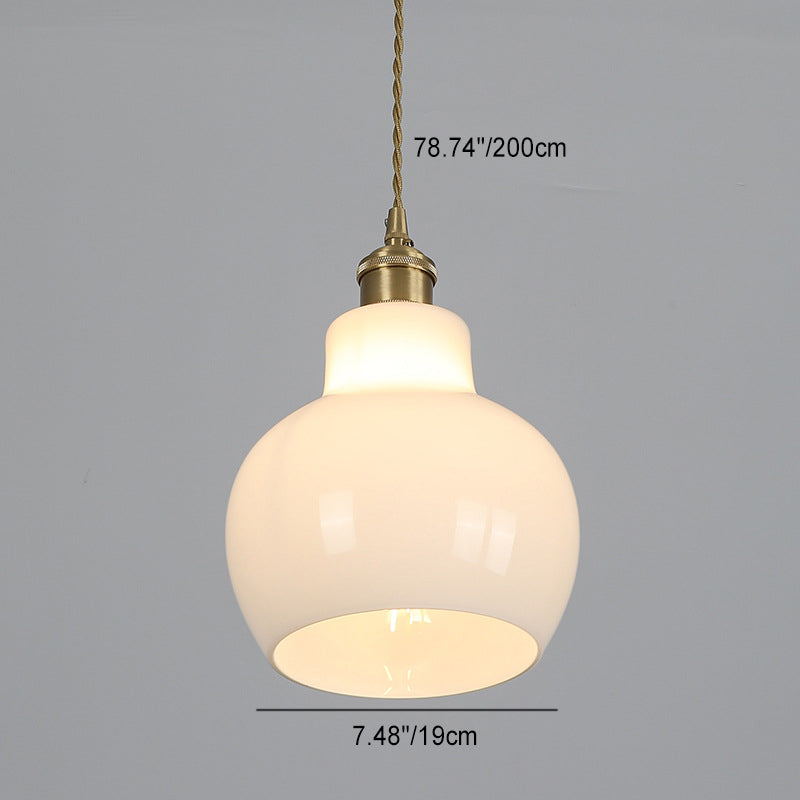 Lámpara colgante de 1 luz de vidrio de latón en forma de flor minimalista moderna para dormitorio 