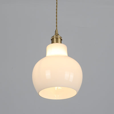 Lámpara colgante de 1 luz de vidrio de latón en forma de flor minimalista moderna para dormitorio 