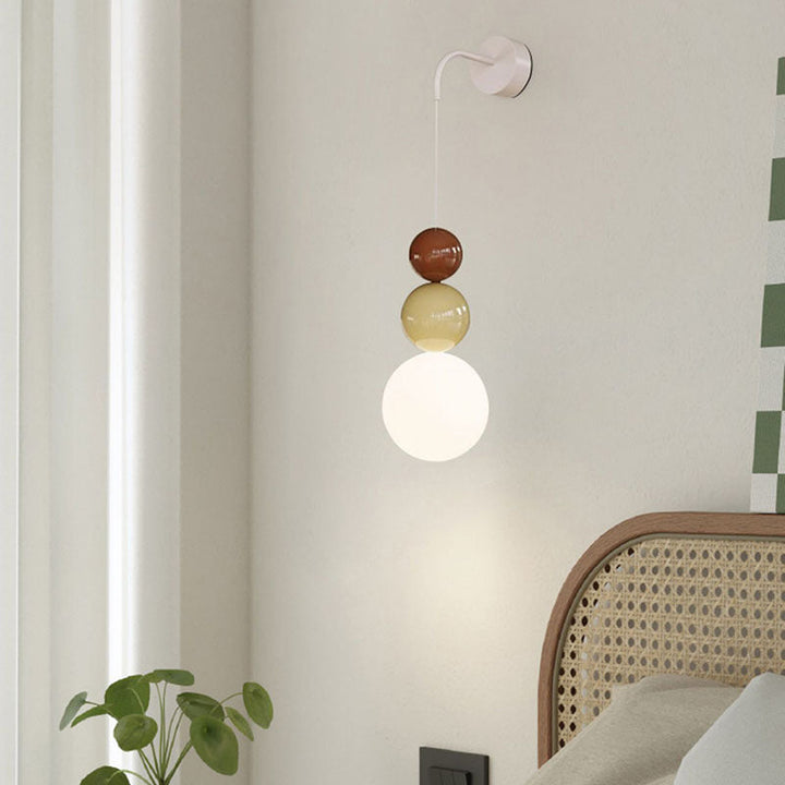Moderne minimalistische Multi Orb Eisen Kunststoff 1-Licht Wandleuchte Lampe für Schlafzimmer 