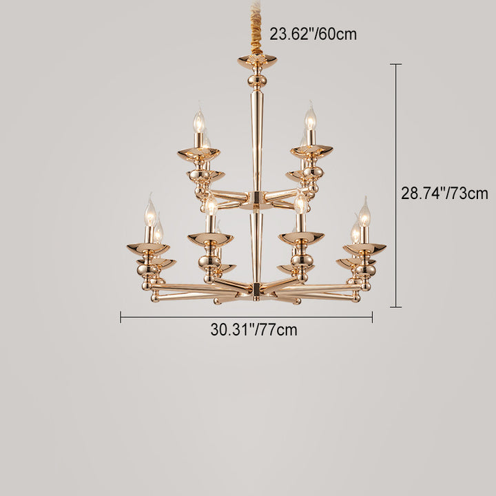 Moderne Luxus Kandelaber Eisen 6/8/10/12/15 Licht Kronleuchter Für Wohnzimmer 