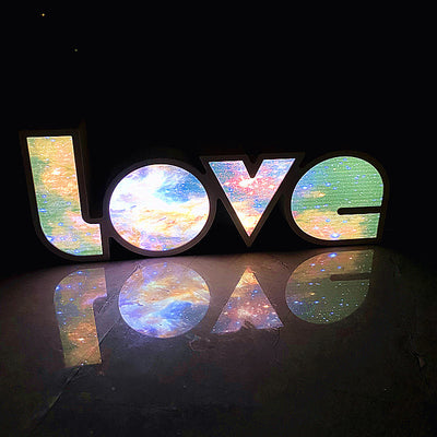 Lampe de table LED étanche PS LOVE Letter Art Déco moderne pour chambre 