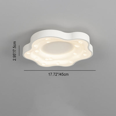 Moderne minimalistische Käsecreme Acryl Eisen LED Unterputz Deckenleuchte für Schlafzimmer 