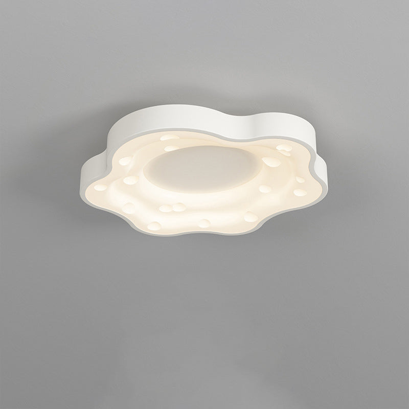 Moderne minimalistische Käsecreme Acryl Eisen LED Unterputz Deckenleuchte für Schlafzimmer 