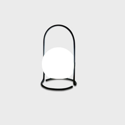 Lampe de table LED suspendue rechargeable en forme de boule, œuf, cube, cylindre en métal nordique contemporain pour chevet 