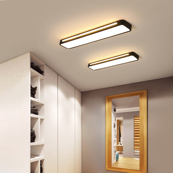 Moderne unbedeutende Rechteck-Eisen-Acryl-LED-Unterputz-Deckenleuchte für Schlafzimmer 