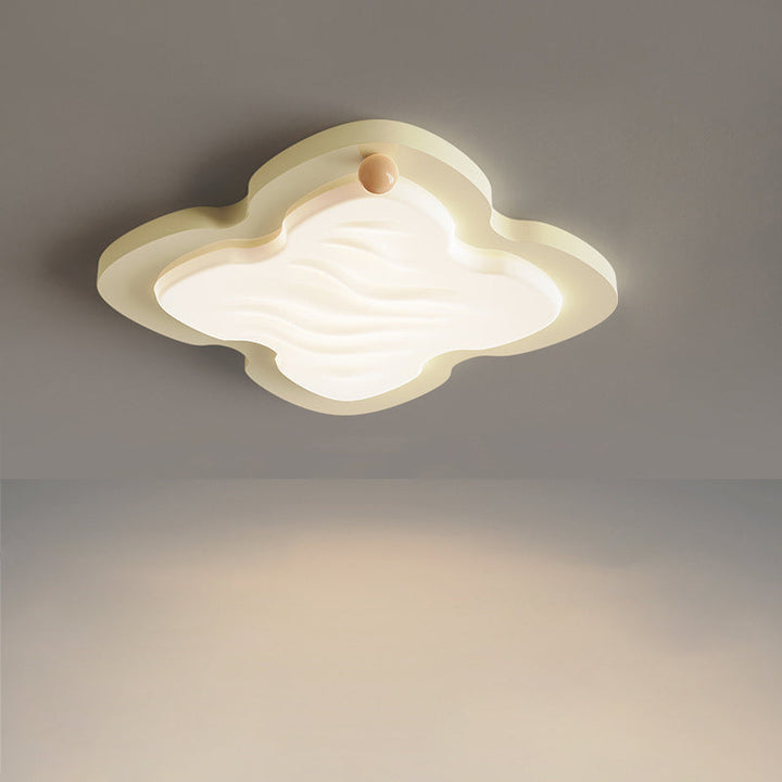 Moderne nordische Creme Biskuit PVC Schatten Hardware LED Unterputz Deckenleuchte für Schlafzimmer 