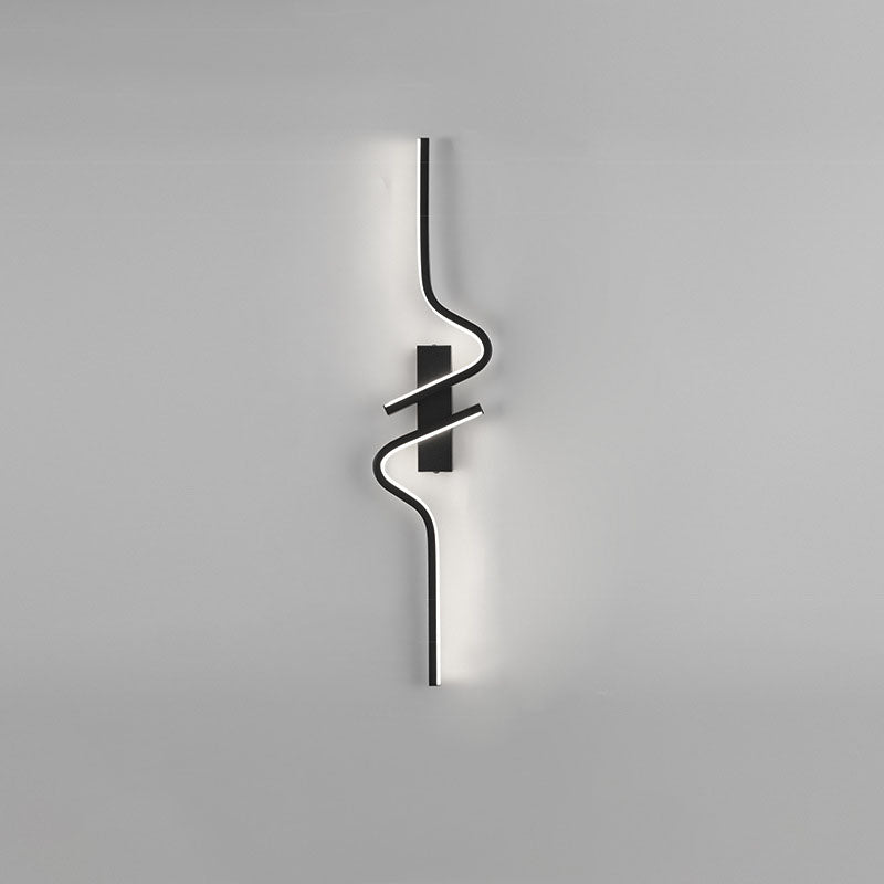 Zeitgenössische kreative Streifen Aluminium Silikongel LED Wandleuchte Lampe für Wohnzimmer 